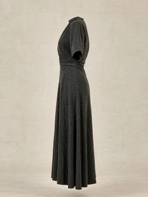 Cendres Bias-Cut Midi Dress — , Liorvenne