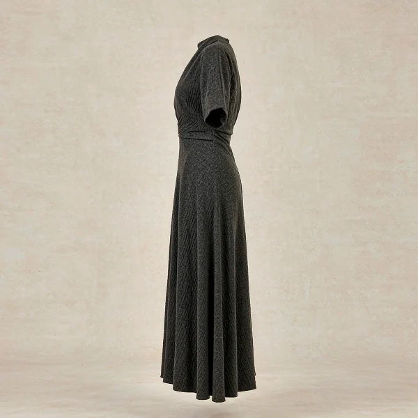 Cendres Bias-Cut Midi Dress — , Liorvenne
